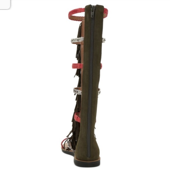 Aldo Tharesa Gladiator Fringe Boho Flat Western Cowgirl Sandals Size 7.5 - Picture 4 of 15